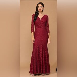 Burgundy dress silver glittery on